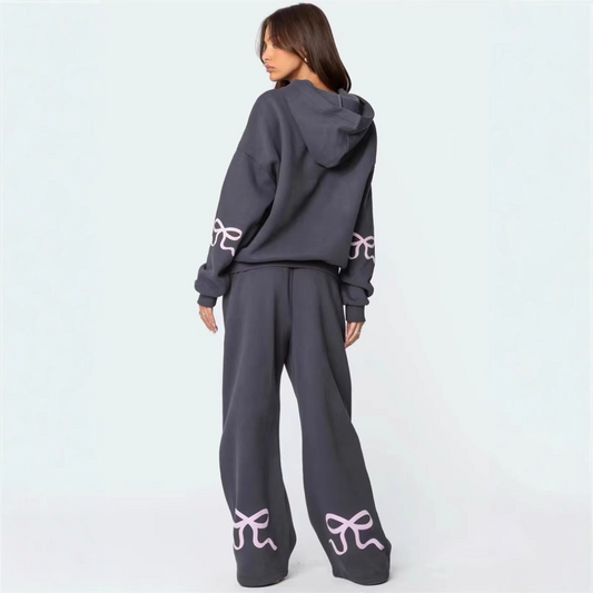 Loose Fit Printed Sweater Set