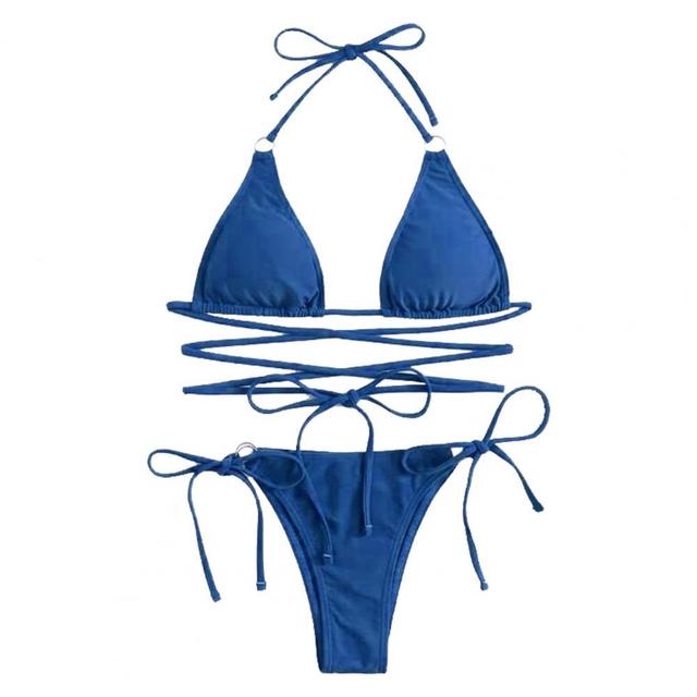 Multicolor Triangle Bikini Swimsuit for Ladies