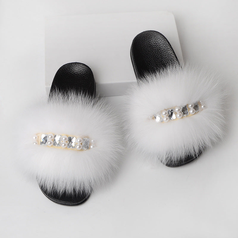 Simple Fashion Ladies' Wool Slippers
