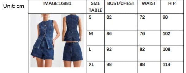 2025 Summer Denim Two-Piece Set