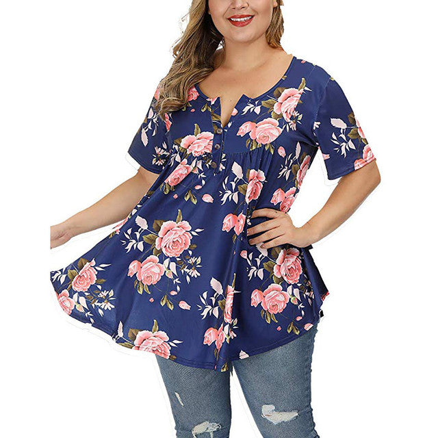 Plus Size Casual Loose Tops for Ladies - Fashion Street
