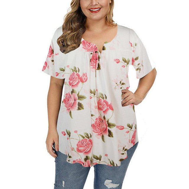 Plus Size Casual Loose Tops for Ladies - Fashion Street