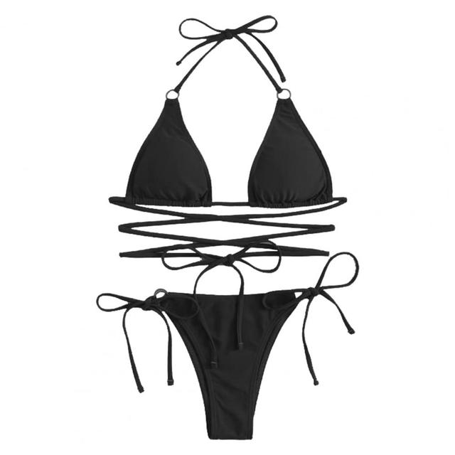 Multicolor Triangle Bikini Swimsuit for Ladies