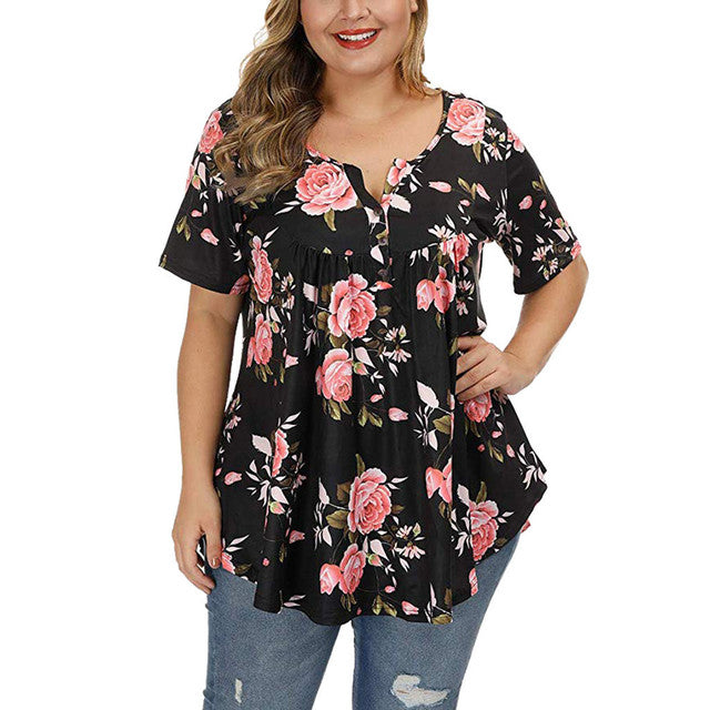Plus Size Casual Loose Tops for Ladies - Fashion Street