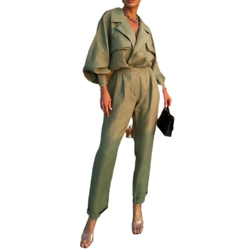 Women's Casual Long Sleeve Two-Piece Set