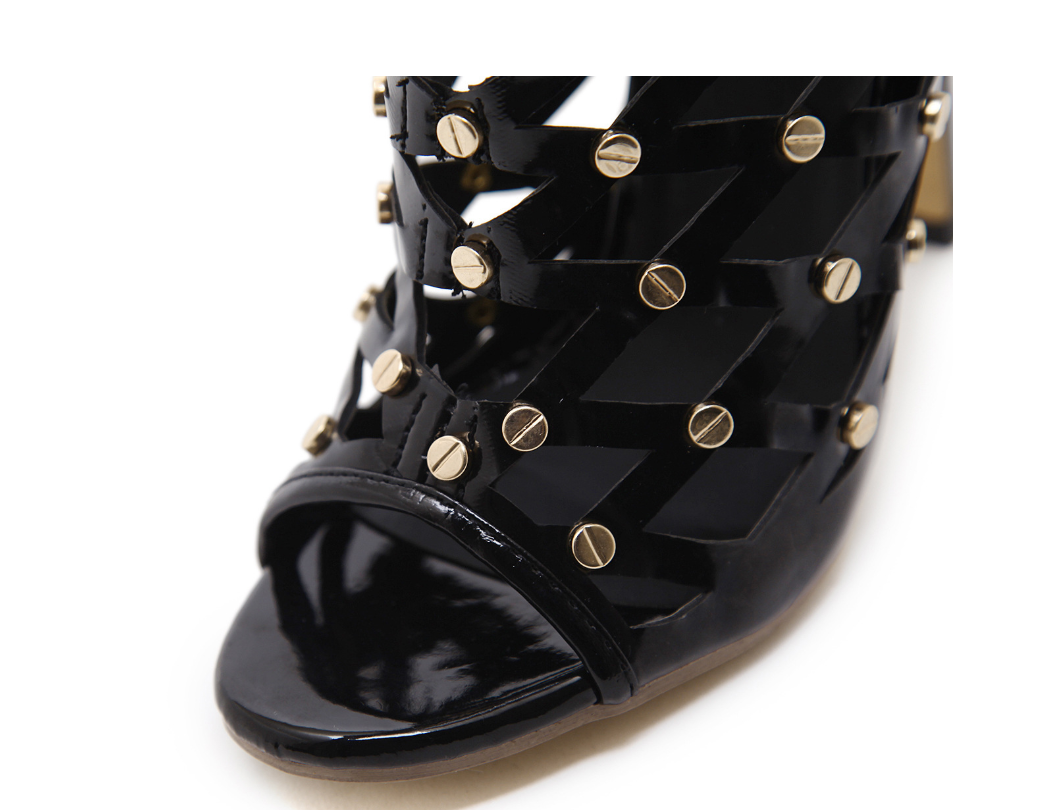 Studded Over-the-Knee High Heel Boots