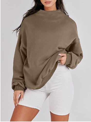 Ladies Oversized Long Sleeve Top