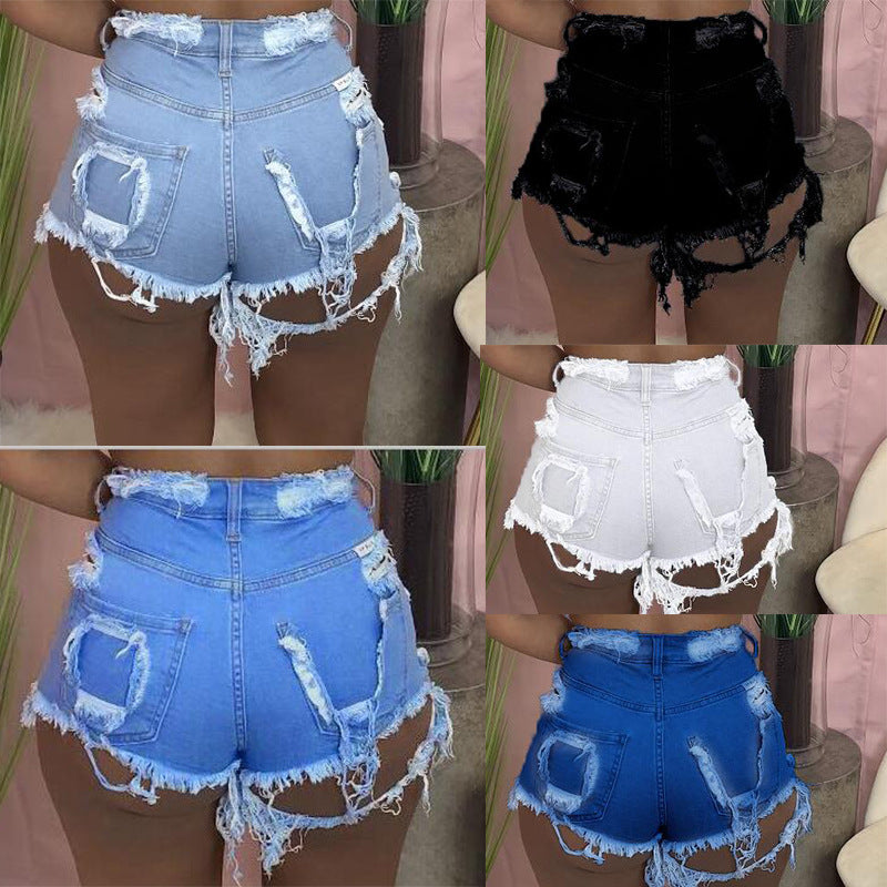 Simple Fashion Ladies Ripped Jeans