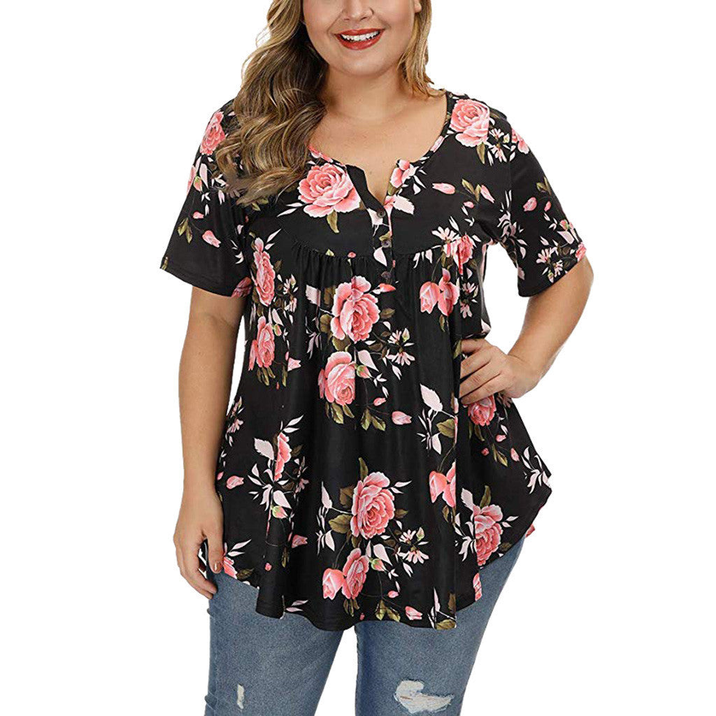 Plus Size Casual Loose Tops for Ladies - Fashion Street