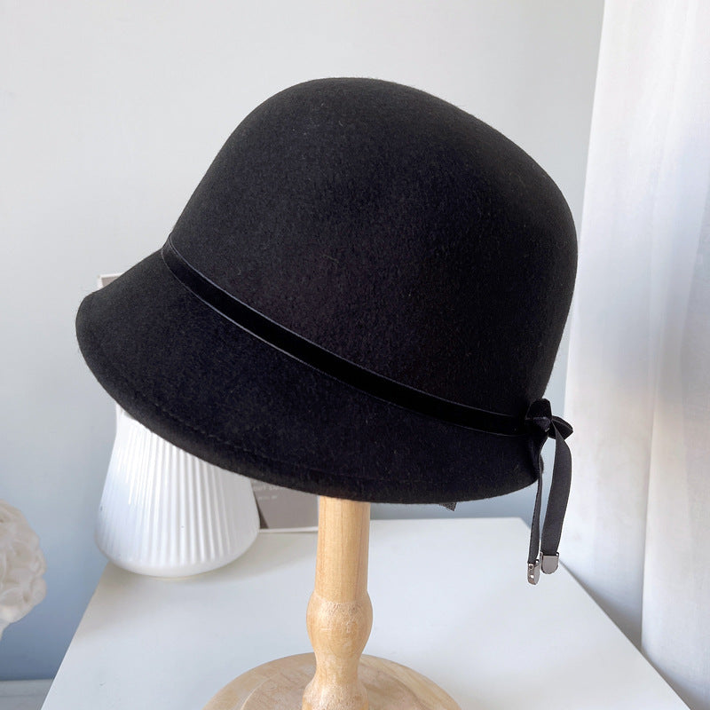 Ladies' Wool Felt Hats with Fine Bow Detail
