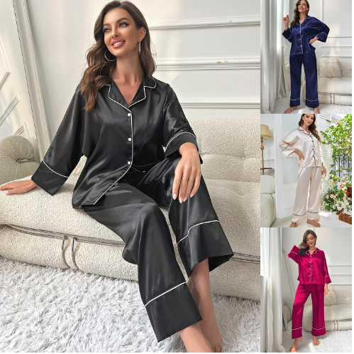 Plus Size Satin Pajama Set